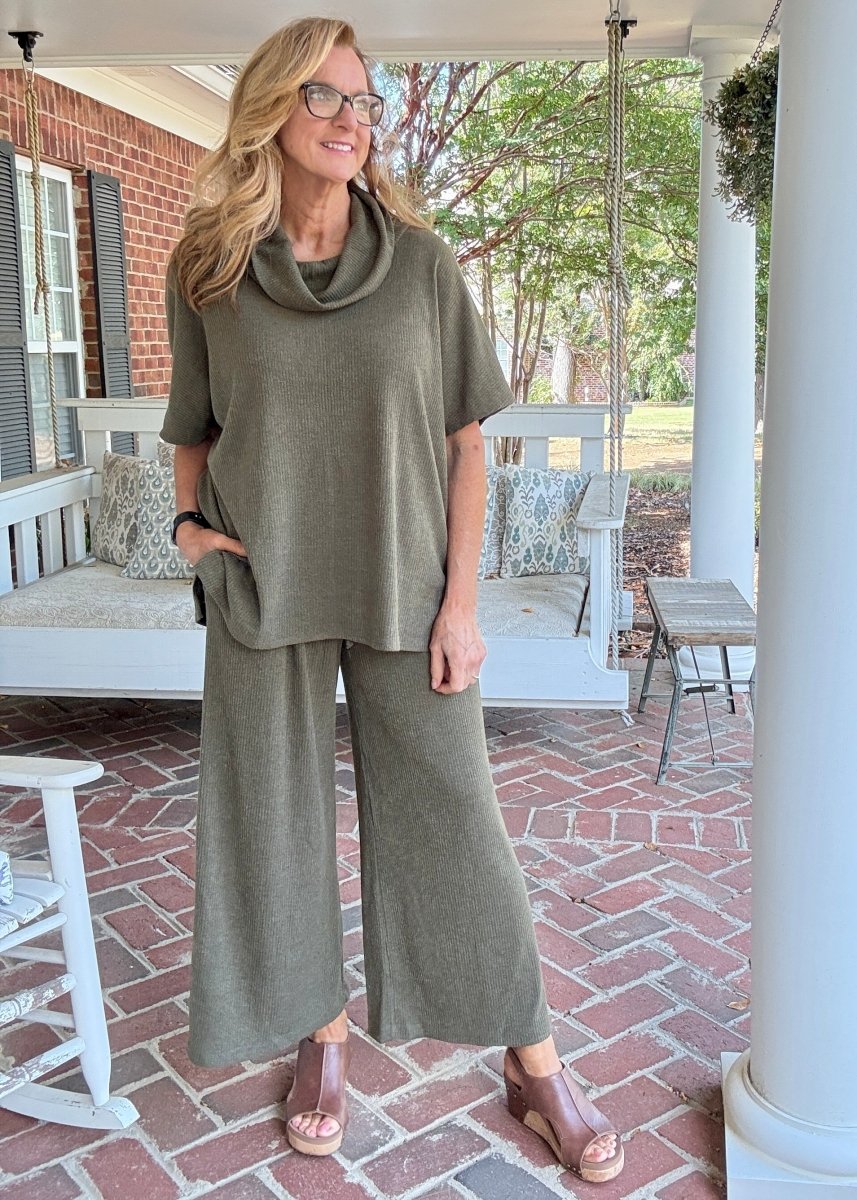 Villa Pants Set - Olive | Dear Scarlett - pants set - Jimberly's Boutique - Olive Branch - Mississippi