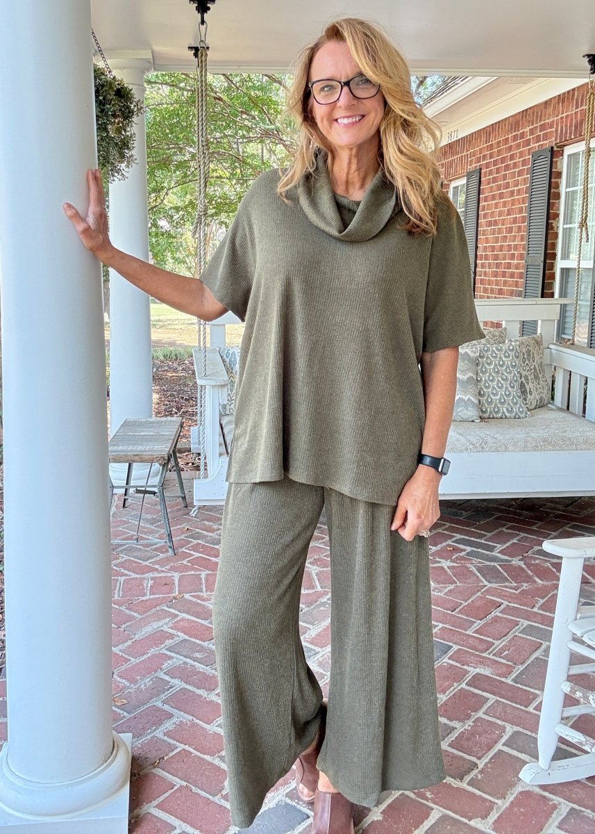 Villa Pants Set - Olive | Dear Scarlett - pants set - Jimberly's Boutique - Olive Branch - Mississippi