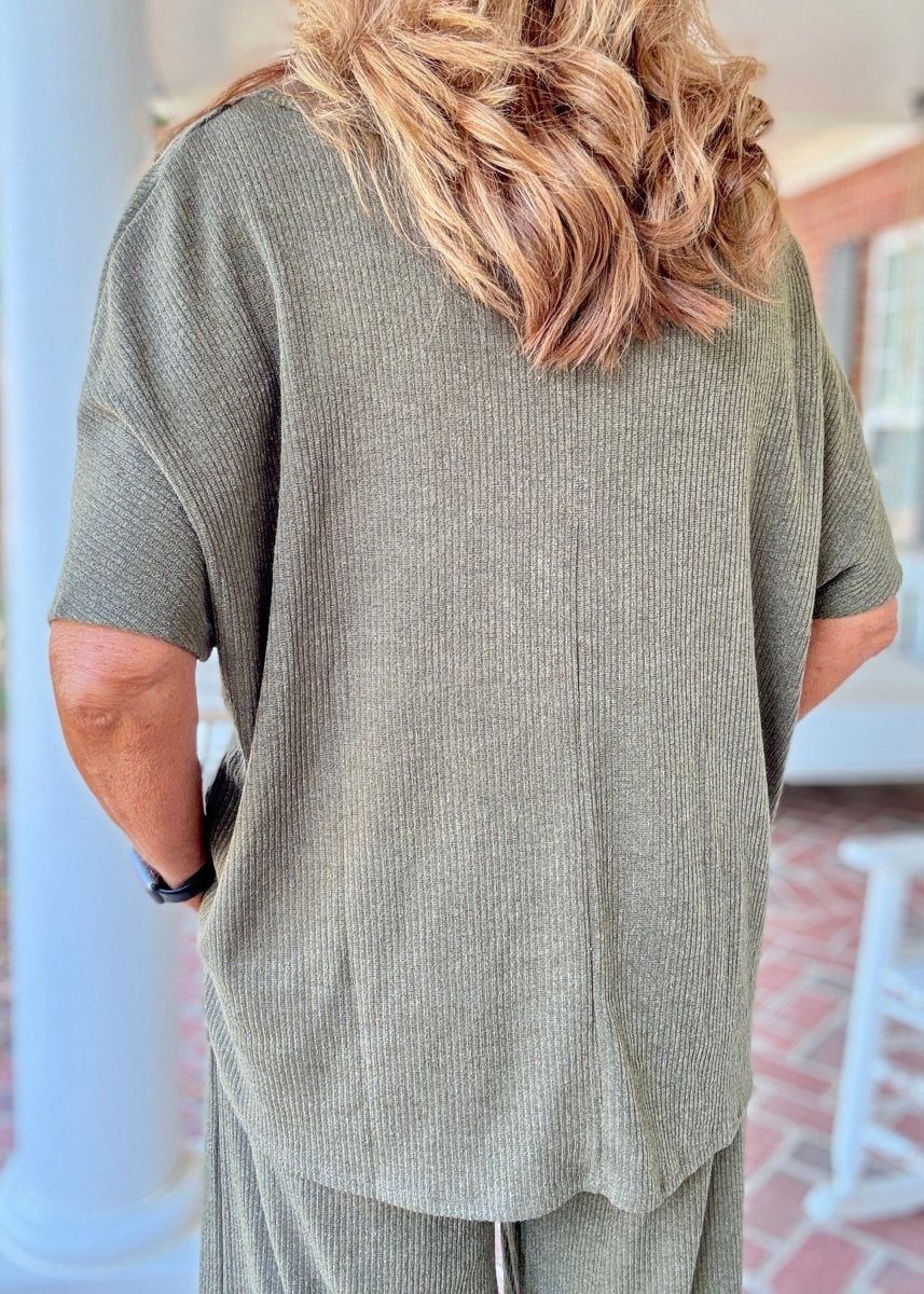 Villa Pants Set - Olive | Dear Scarlett - pants set - Jimberly's Boutique - Olive Branch - Mississippi