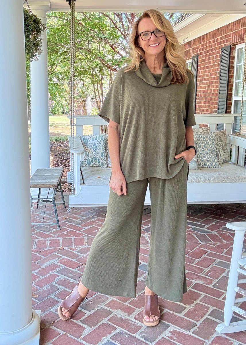Villa Pants Set - Olive | Dear Scarlett - pants set - Jimberly's Boutique - Olive Branch - Mississippi
