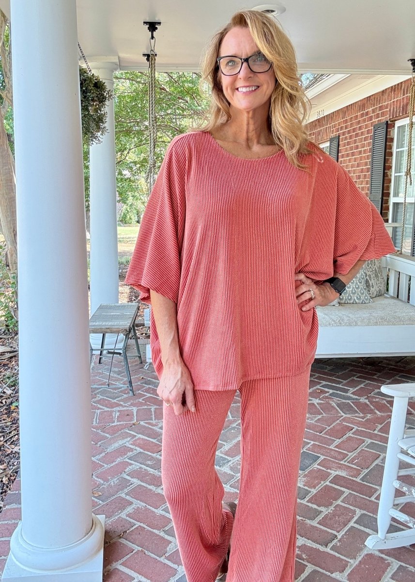 Wanderer Pants Set - Terracotta | Dear Scarlett - pants set - Jimberly's Boutique - Olive Branch - Mississippi