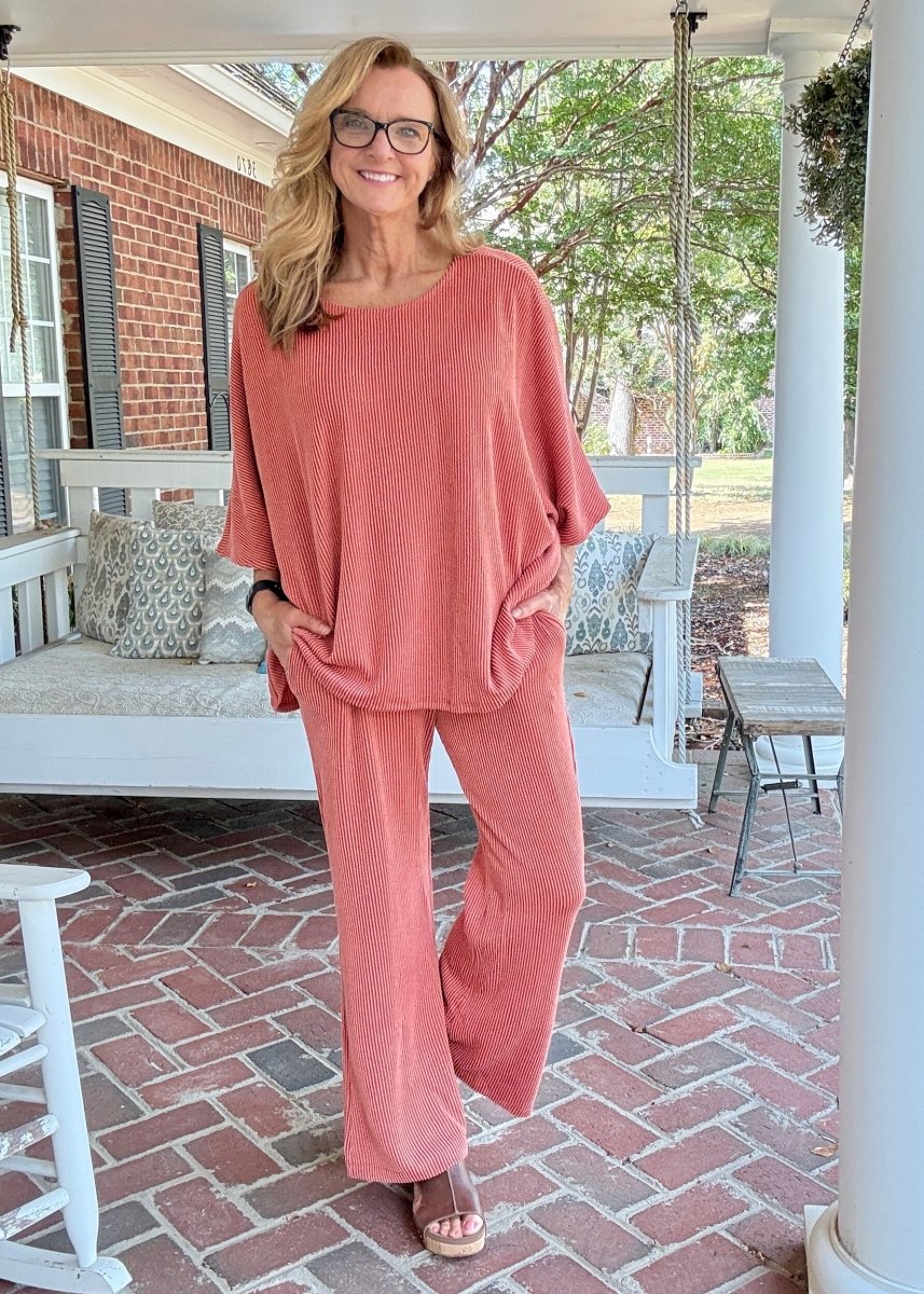 Wanderer Pants Set - Terracotta | Dear Scarlett - pants set - Jimberly's Boutique - Olive Branch - Mississippi