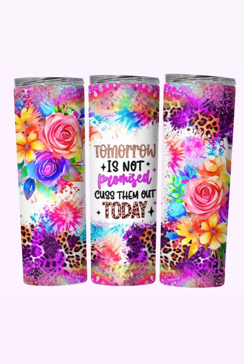 20 OZ Skinny Tumbler - Cuss Them Out Today - -Jimberly's Boutique-Olive Branch-Mississippi
