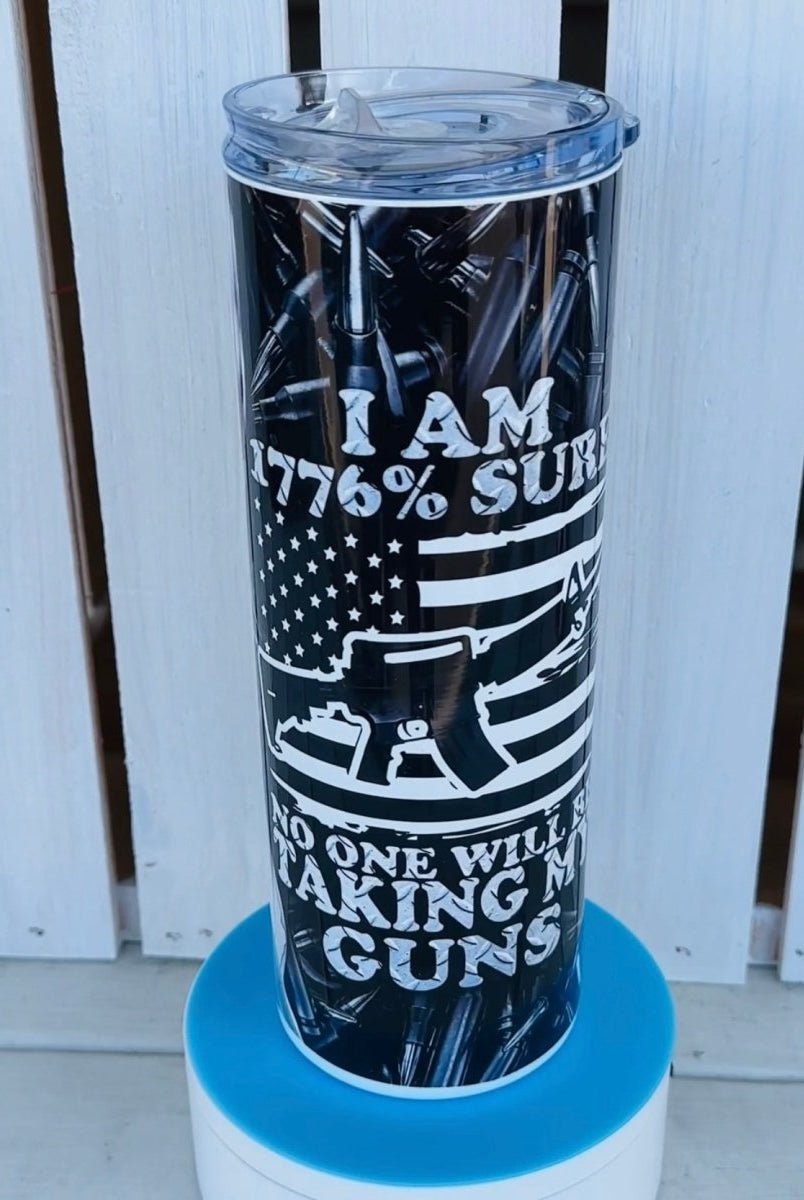 20 OZ Skinny Tumbler - No One Will Be Taking My Guns - -Jimberly's Boutique-Olive Branch-Mississippi