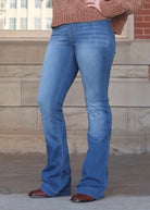 Cello Denim Flare Jeans - Medium Wash - 30" Inseam (Curvy Too) - jeans -Jimberly's Boutique-Olive Branch-Mississippi