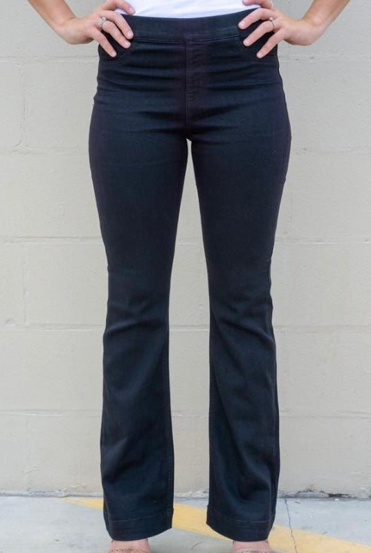 Cello Pull On Flare Jeans - Black - jeans -Jimberly's Boutique-Olive Branch-Mississippi
