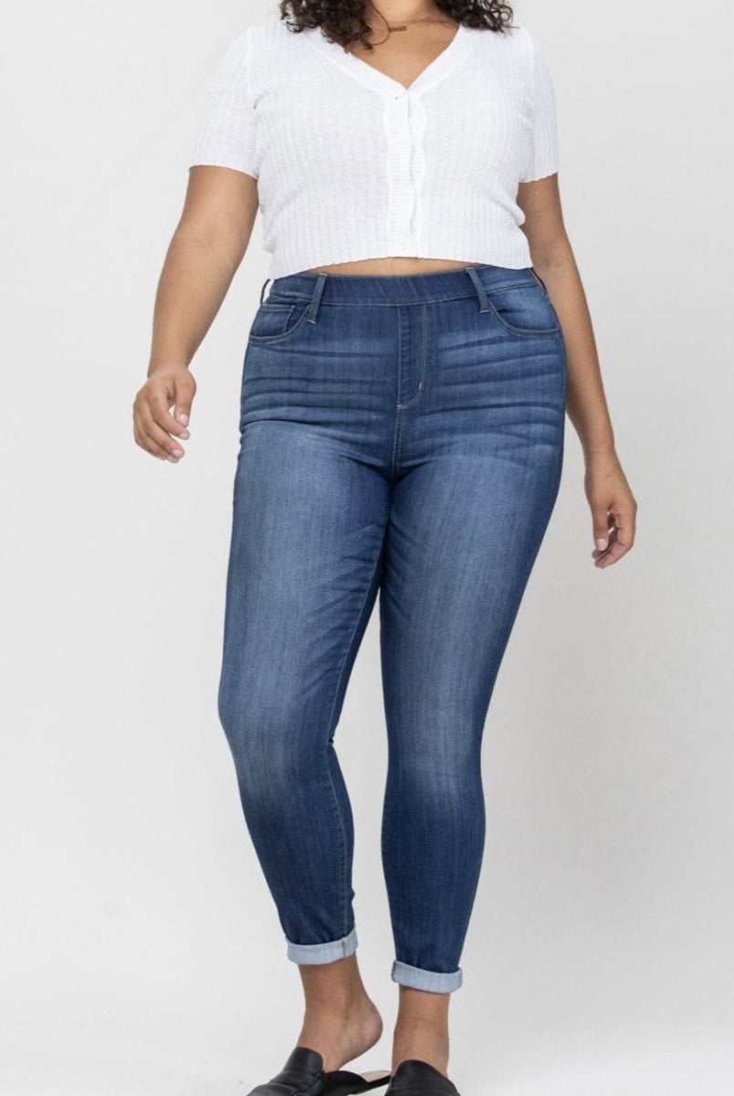 Cello Pull On Skinny Jeans | Dark Denim | Olive Branch - jeans -Jimberly's Boutique-Olive Branch-Mississippi