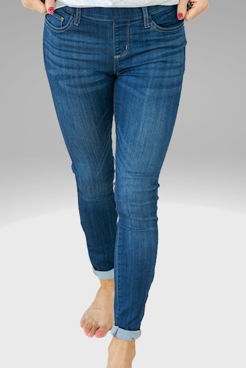 Cello Pull On Skinny Jeans | Dark Denim | Olive Branch - jeans -Jimberly's Boutique-Olive Branch-Mississippi