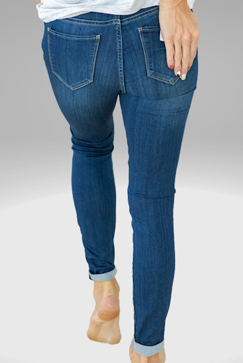 Cello Pull On Skinny Jeans | Dark Denim | Olive Branch - jeans -Jimberly's Boutique-Olive Branch-Mississippi