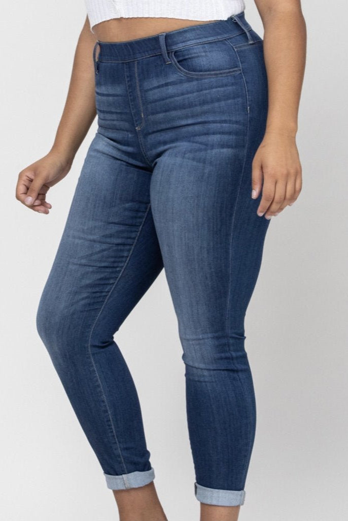 Cello Pull On Skinny Jeans | Dark Denim | Olive Branch - jeans -Jimberly's Boutique-Olive Branch-Mississippi