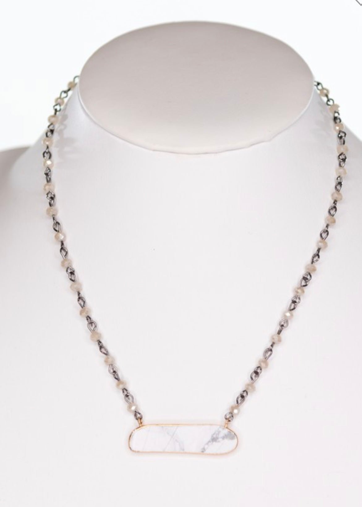 Charlotte Necklace - White - necklace -Jimberly's Boutique-Olive Branch-Mississippi