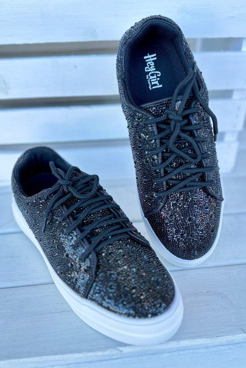 Corkys Bedazzle Sneakers - Black Rhinestone - Corky Sneakers -Jimberly's Boutique-Olive Branch-Mississippi