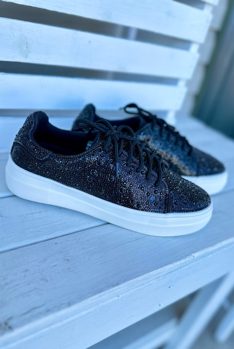 Corkys Bedazzle Sneakers - Black Rhinestone - Corky Sneakers -Jimberly's Boutique-Olive Branch-Mississippi