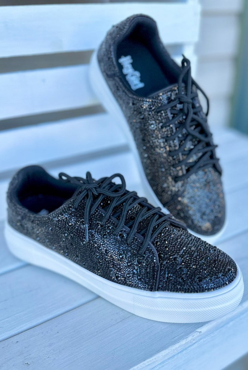 Corkys Bedazzle Sneakers - Black Rhinestone - Corky Sneakers -Jimberly's Boutique-Olive Branch-Mississippi
