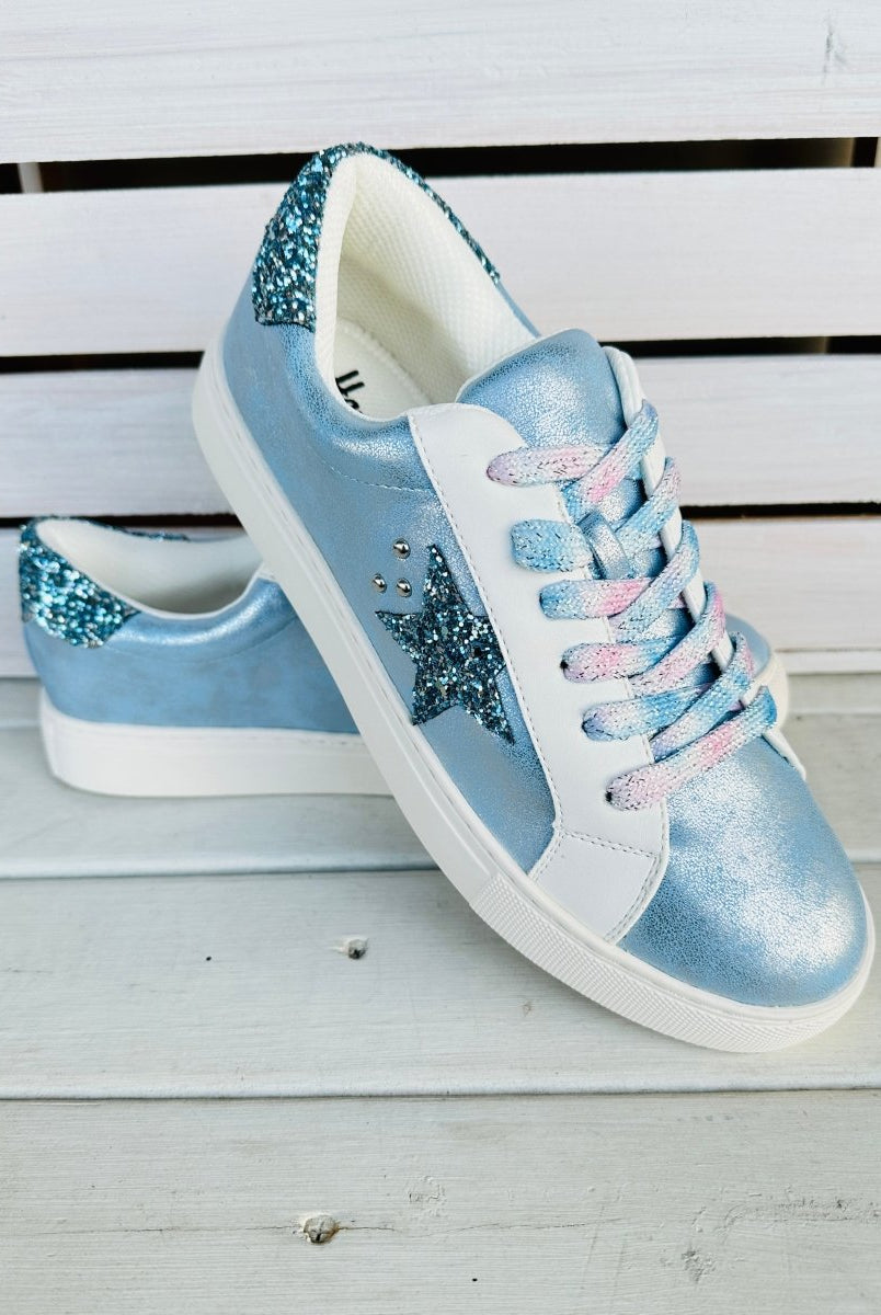 Corkys | Supernova Sneakers | Light Blue Metallic | Olive Branch MS - Corky Sneakers -Jimberly's Boutique-Olive Branch-Mississippi