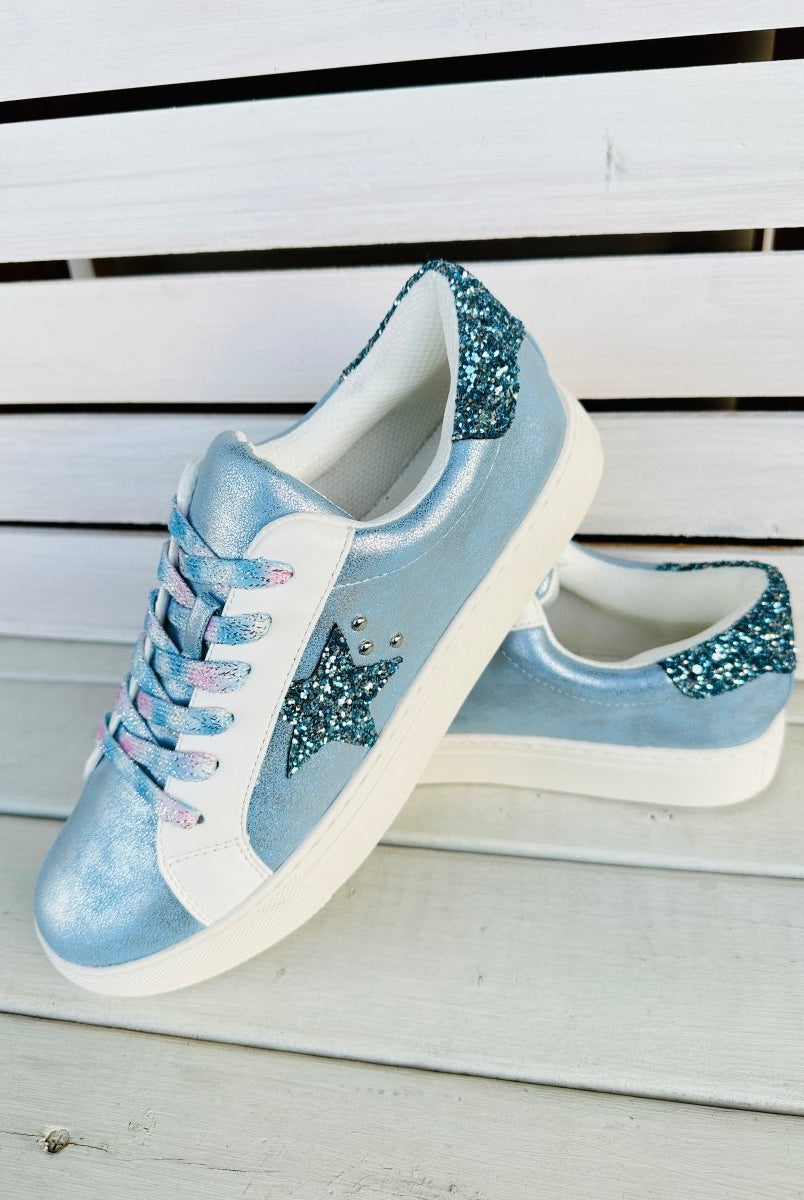 Corkys | Supernova Sneakers | Light Blue Metallic | Olive Branch MS - Corky Sneakers -Jimberly's Boutique-Olive Branch-Mississippi