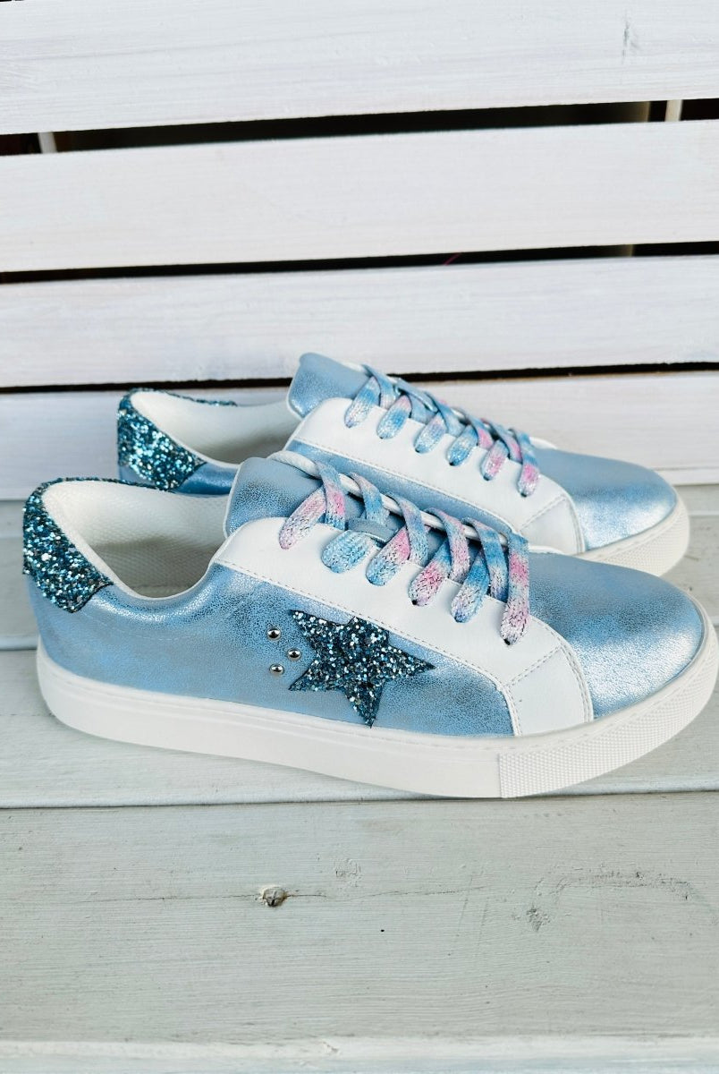 Corkys | Supernova Sneakers | Light Blue Metallic | Olive Branch MS - Corky Sneakers -Jimberly's Boutique-Olive Branch-Mississippi