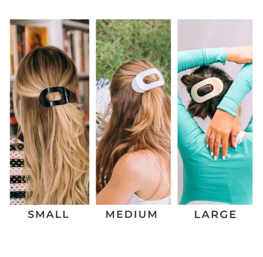 Large Teleties Flat Oval Clip - Tortoise (ships week of 2/12/24) - -Jimberly's Boutique-Olive Branch-Mississippi