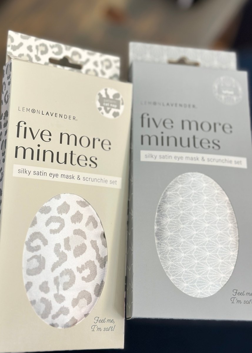 Lemon Lavender Silky Eye Mask & Scrunchie Set - eye mask -Jimberly's Boutique-Olive Branch-Mississippi