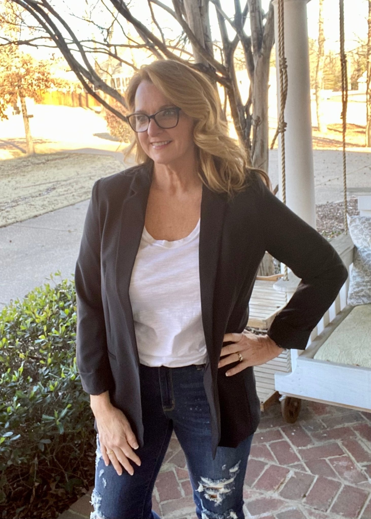 Preppy Chic Blazer - Black - Blazer -Jimberly's Boutique-Olive Branch-Mississippi