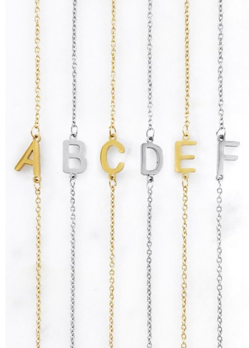 Sideways Initial Necklace - -Jimberly's Boutique-Olive Branch-Mississippi