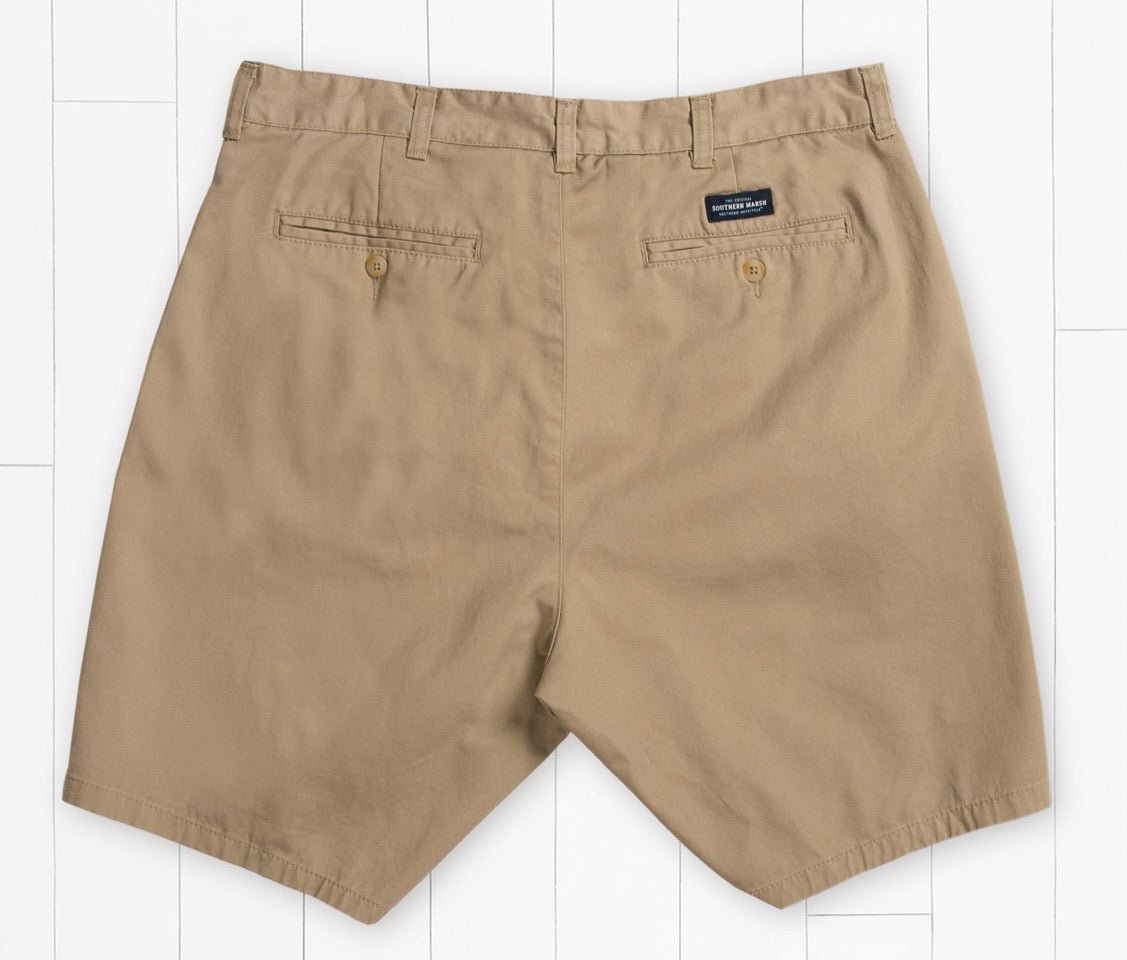 Southern Marsh Men's Regatta Shorts 8” Flat Front-Field Khaki - belt -Jimberly's Boutique-Olive Branch-Mississippi