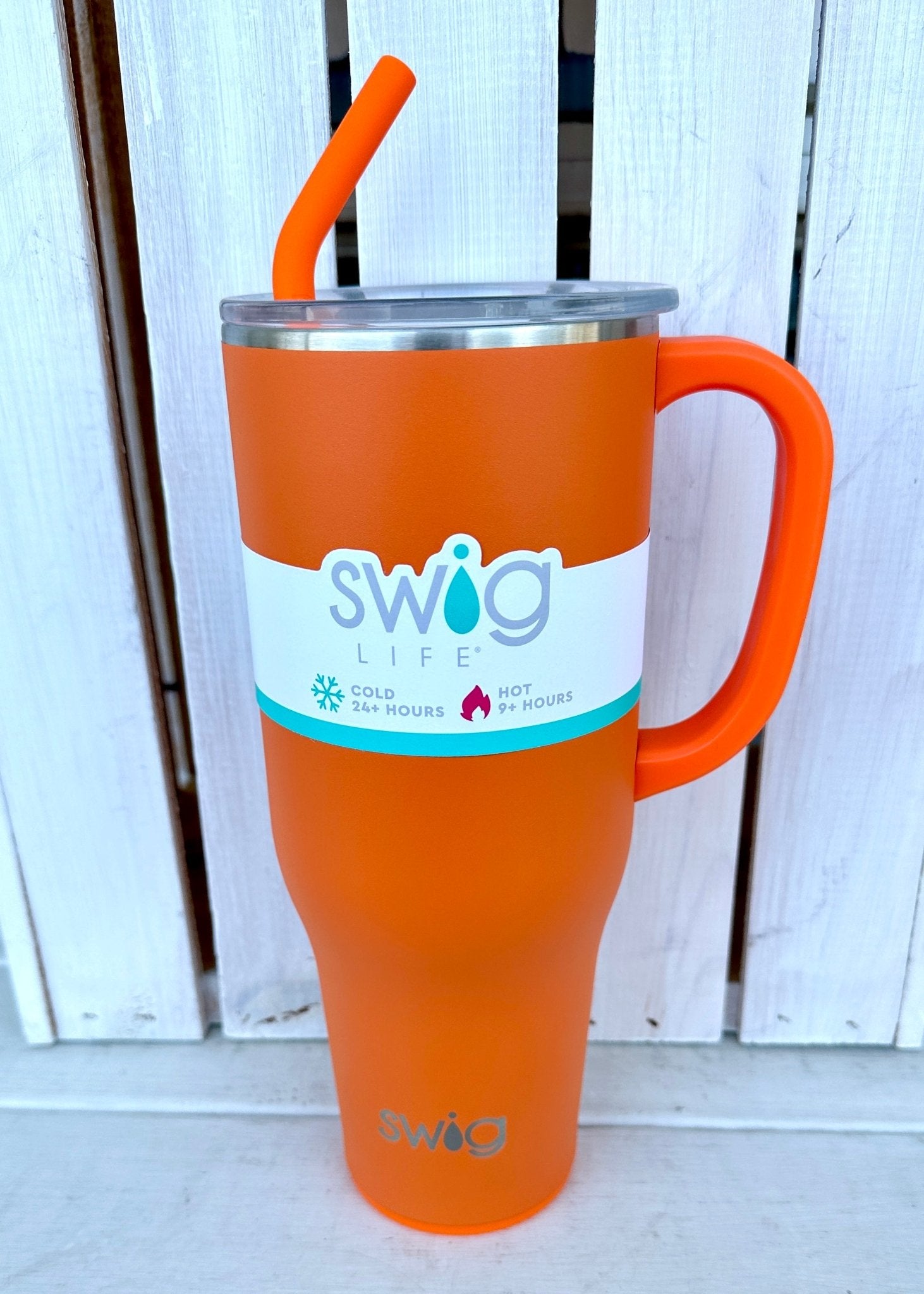 Swig 40 Oz Stainless Steel Mega Mug With Handle Lid and Straw With  Removable Flex-tip Included 