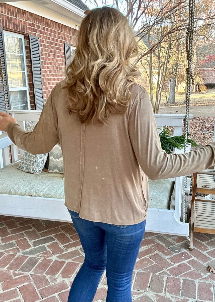 Take It Easy Top - Mocha - Casual Top -Jimberly's Boutique-Olive Branch-Mississippi