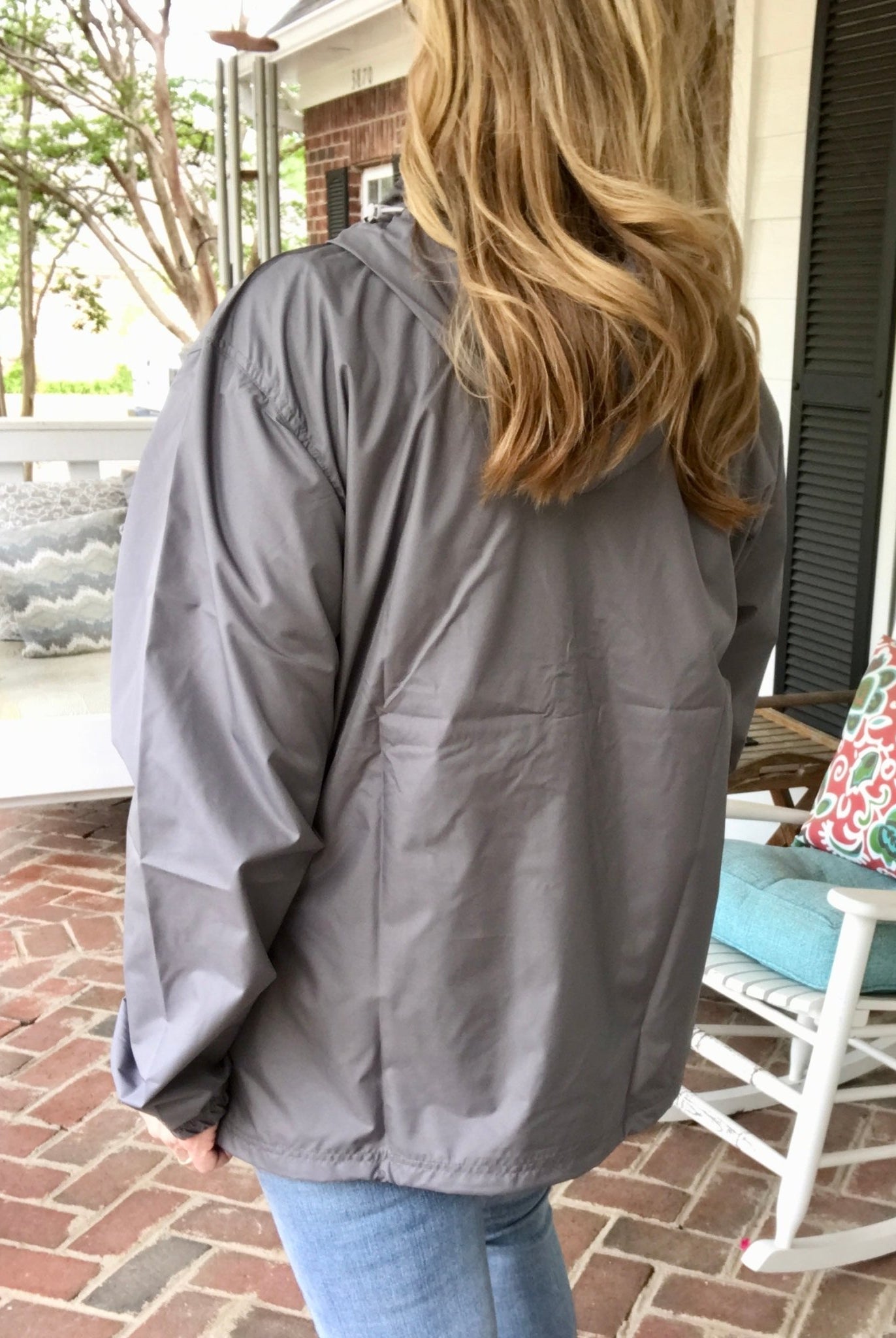 Charles River Unlined Pullover Rain Jacket--Grey - Rain Jacket -Jimberly's Boutique-Olive Branch-Mississippi