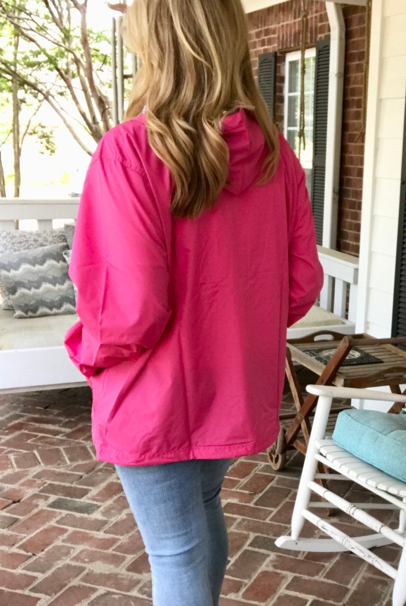 Charles River Unlined Pullover Rain Jacket--Hot Pink - Rain Jacket -Jimberly's Boutique-Olive Branch-Mississippi