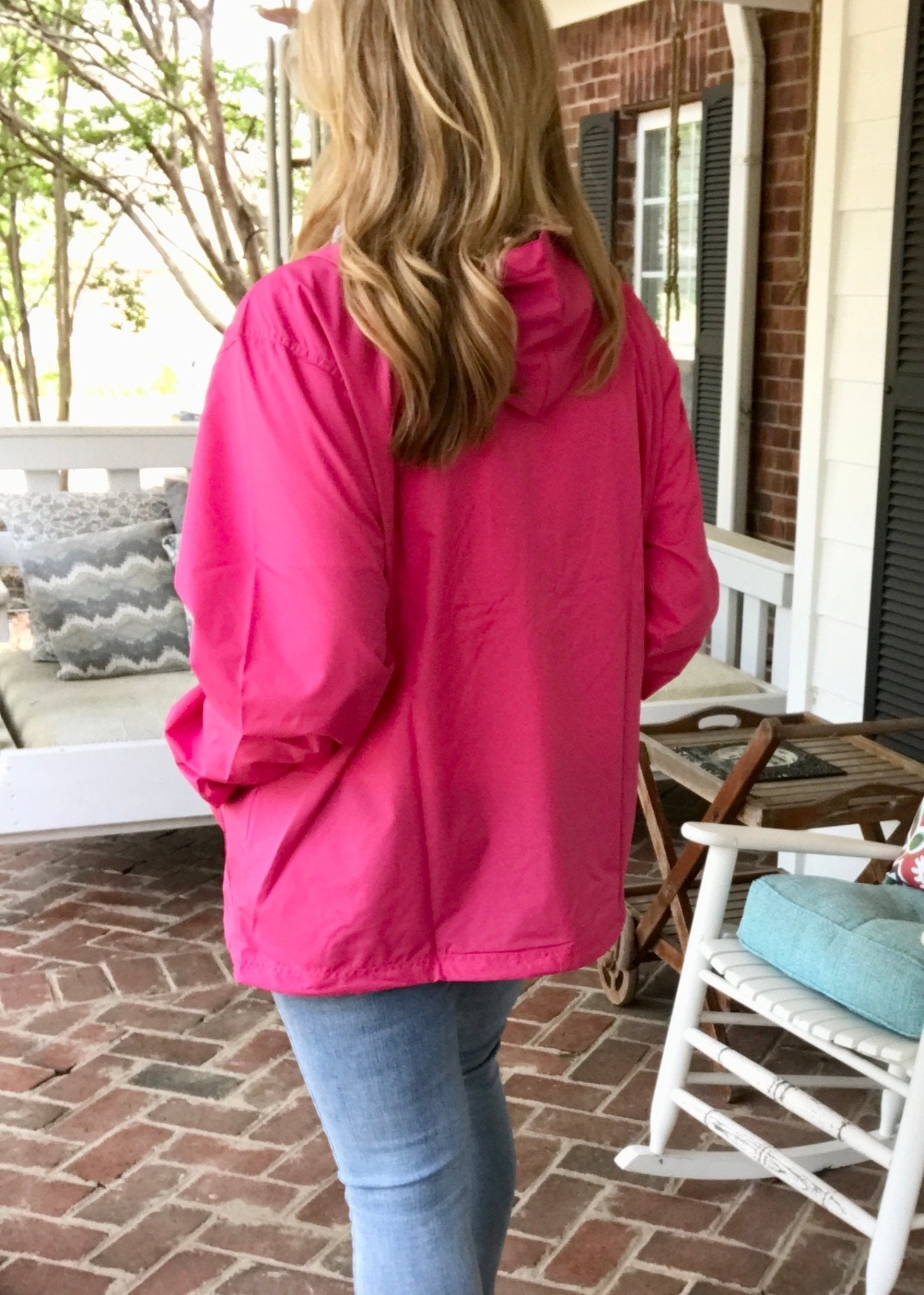 Charles River Unlined Pullover Rain Jacket--Hot Pink - Rain Jacket -Jimberly's Boutique-Olive Branch-Mississippi
