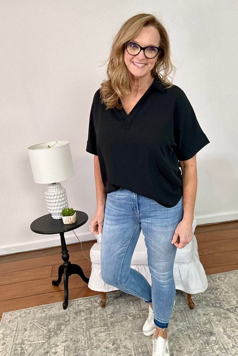 Vervet Haylie High Rise Contrast Hem Crop Skinny Jeans - Skinny Jeans -Jimberly's Boutique-Olive Branch-Mississippi