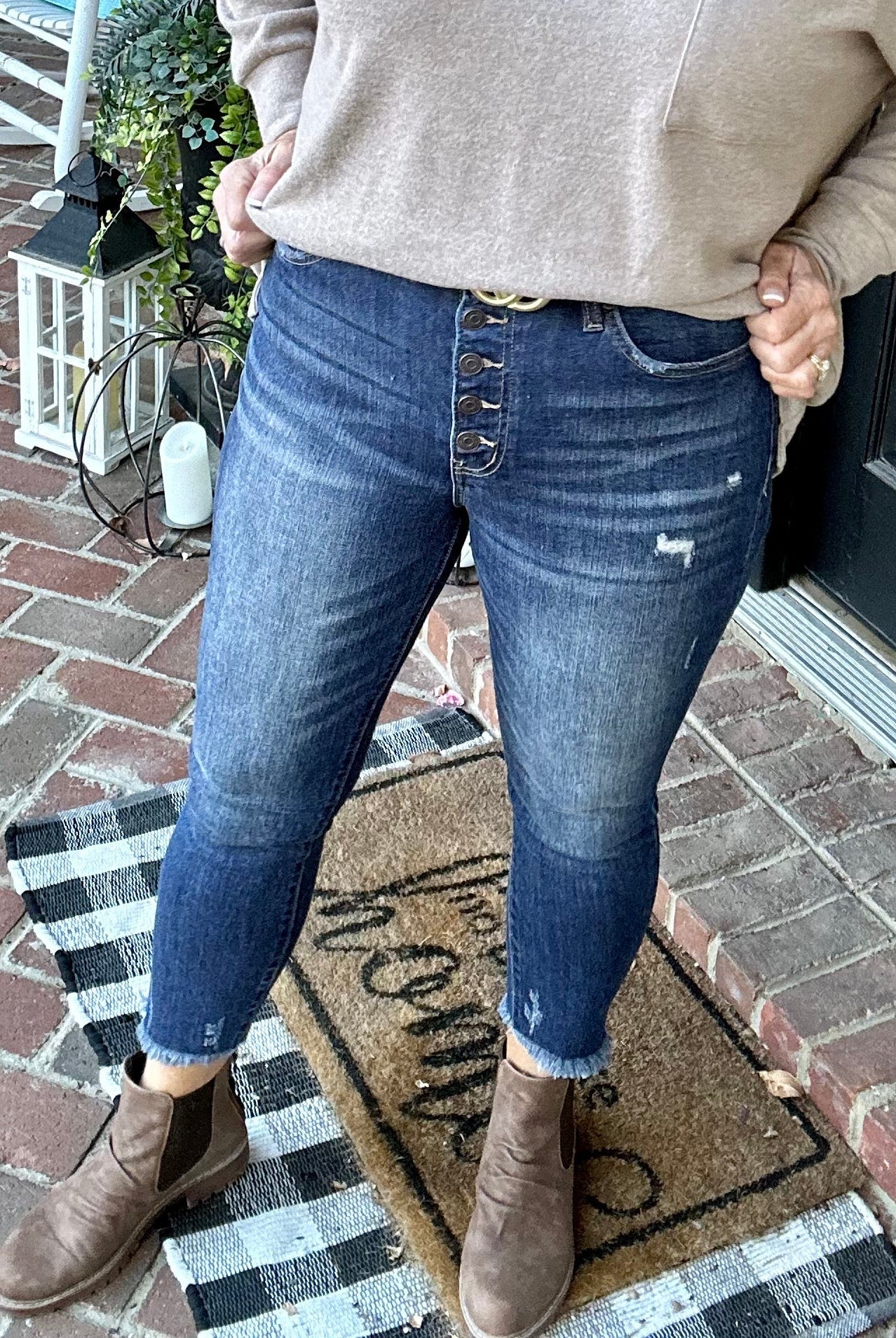 Zenana Naomi Button Fly Skinny Jeans - Skinny Jeans -Jimberly's Boutique-Olive Branch-Mississippi
