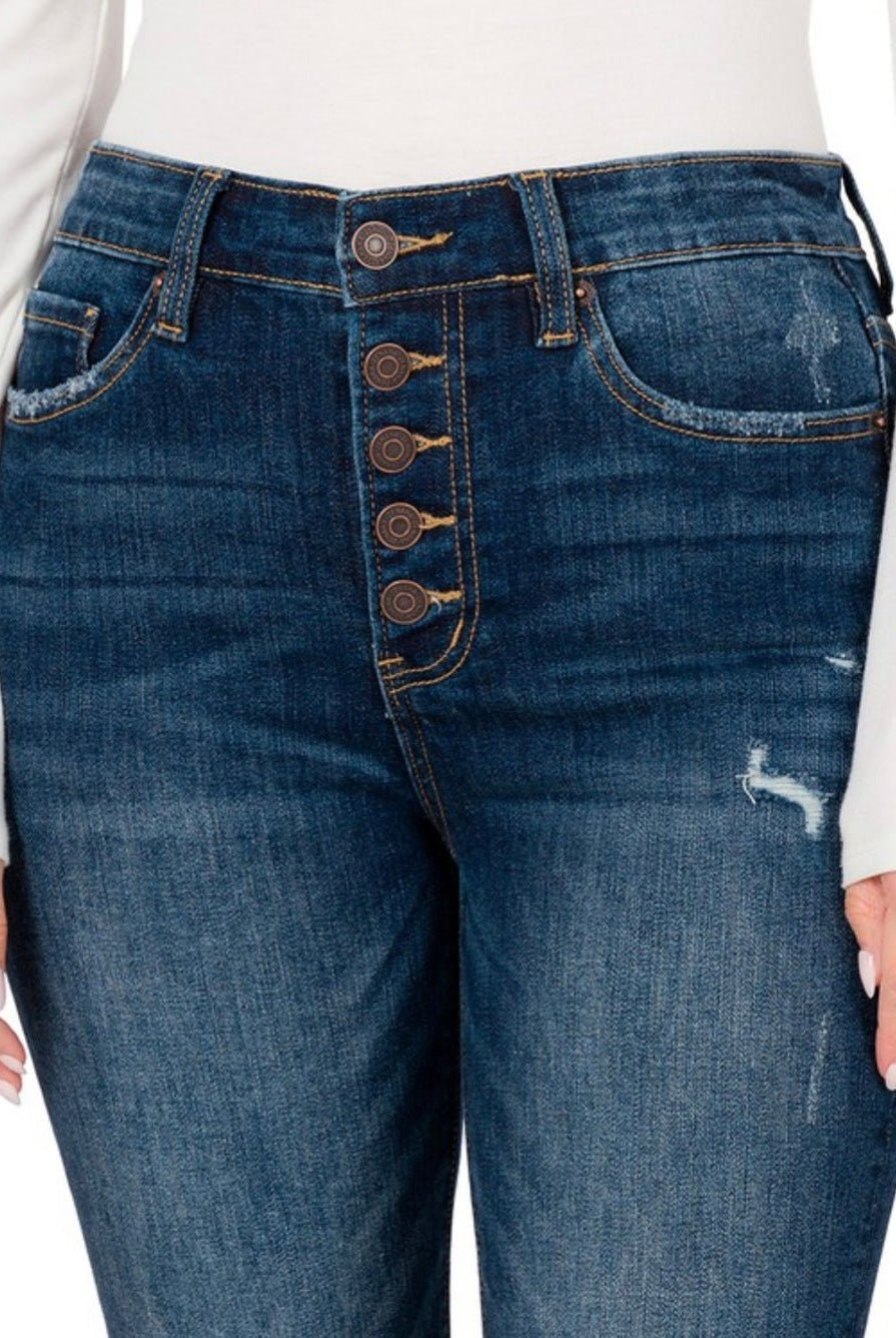 Zenana Naomi Button Fly Skinny Jeans - Skinny Jeans -Jimberly's Boutique-Olive Branch-Mississippi