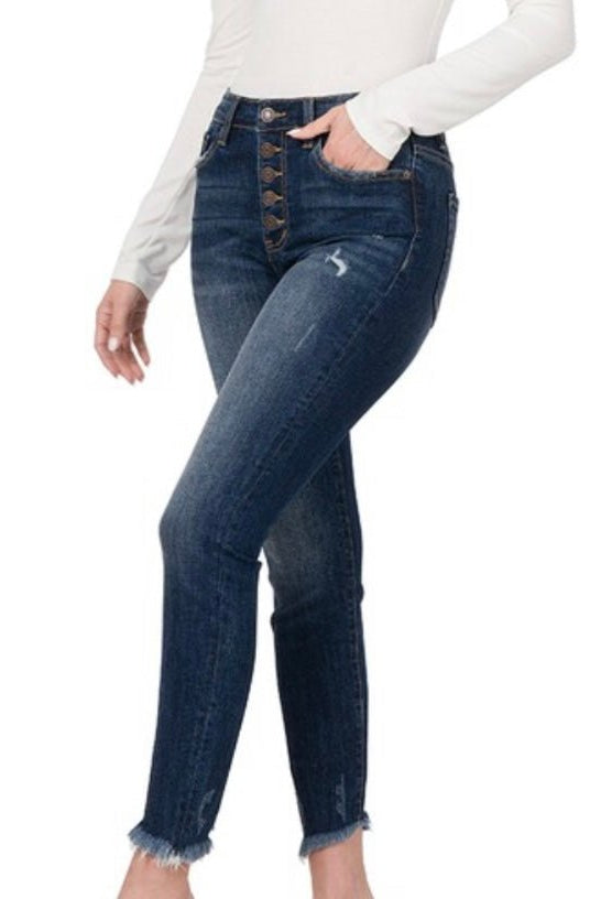 Zenana Naomi Button Fly Skinny Jeans - Skinny Jeans -Jimberly's Boutique-Olive Branch-Mississippi