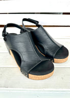 Corkys Carley Wedges - Black Smooth - Corky Carley Wedges -Jimberly's Boutique-Olive Branch-Mississippi