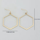 18K Gold Plated Geometric Dangle Earrings - earrings -Jimberly's Boutique-Olive Branch-Mississippi