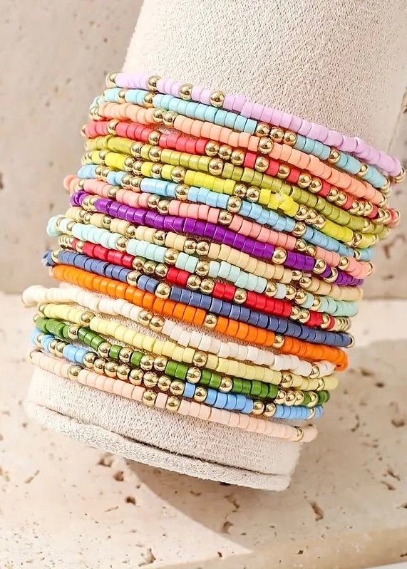 19 Piece Mixed Beaded Bracelet Set - Bracelet - Jimberly's Boutique - Olive Branch - Mississippi