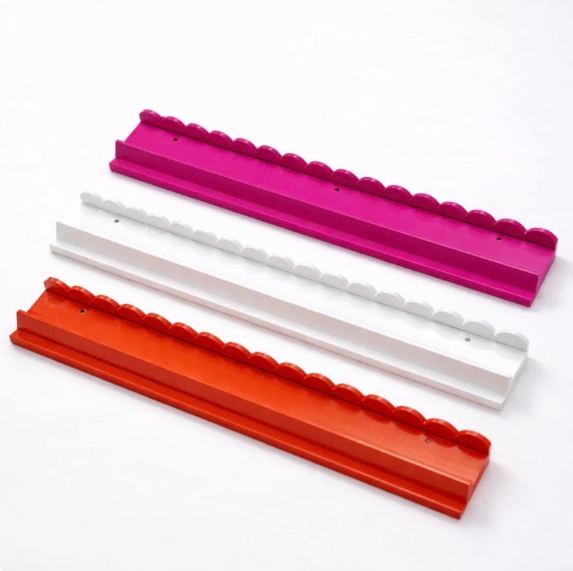 20” Scalloped Wooden Mahjong Racks - White - Mahjong Rack & Pusher Set -Jimberly's Boutique-Olive Branch-Mississippi