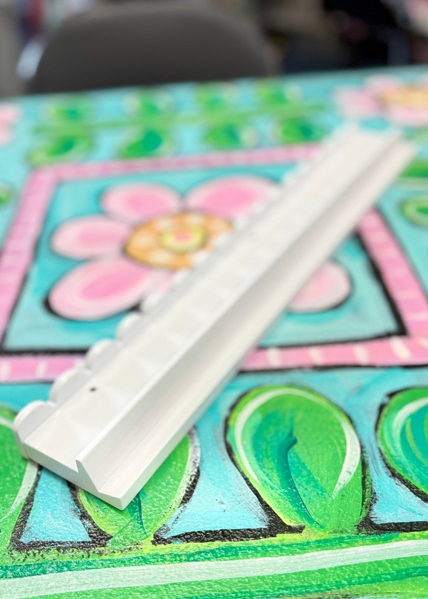 20” Scalloped Wooden Mahjong Racks - White - Mahjong Rack & Pusher Set -Jimberly's Boutique-Olive Branch-Mississippi