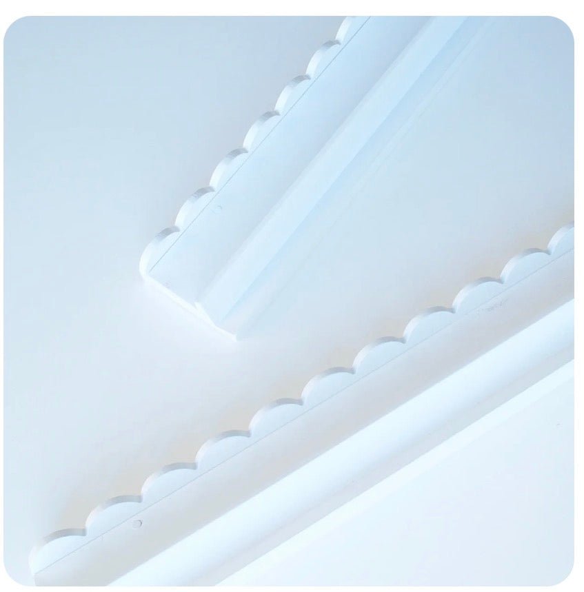 20” Scalloped Wooden Mahjong Racks - White - Mahjong Rack & Pusher Set -Jimberly's Boutique-Olive Branch-Mississippi