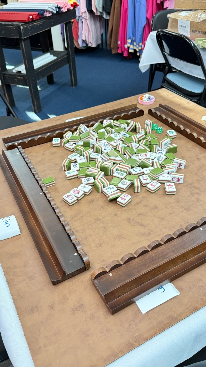 20" Wooden Mahjong Racks - Walnut - Mahjong Rack & Pusher Set -Jimberly's Boutique-Olive Branch-Mississippi