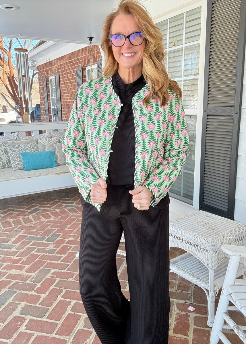 Abby Raised Rib Pants Set - Black - pants set - Jimberly's Boutique - Olive Branch - Mississippi