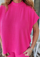 Abby Raised Rib Pants Set - Hot Pink - pants set - Jimberly's Boutique - Olive Branch - Mississippi