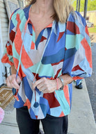 Abstract Print Top - Navy Mix - Umgee Top - Jimberly's Boutique - Olive Branch - Mississippi