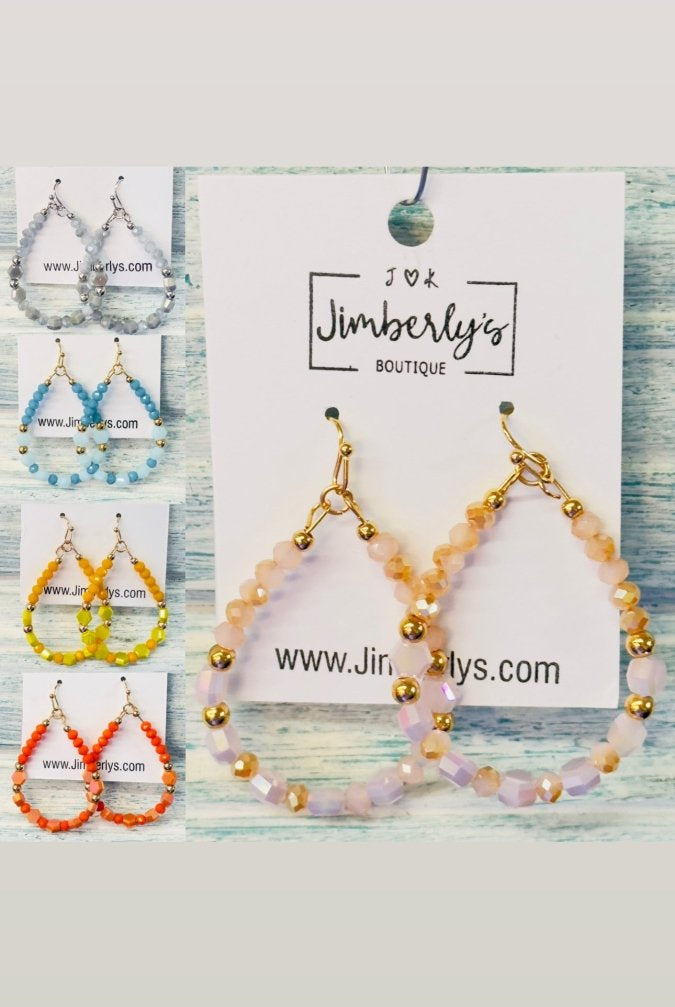Acrylic Teardrop Dangle Earrings - earrings -Jimberly's Boutique-Olive Branch-Mississippi