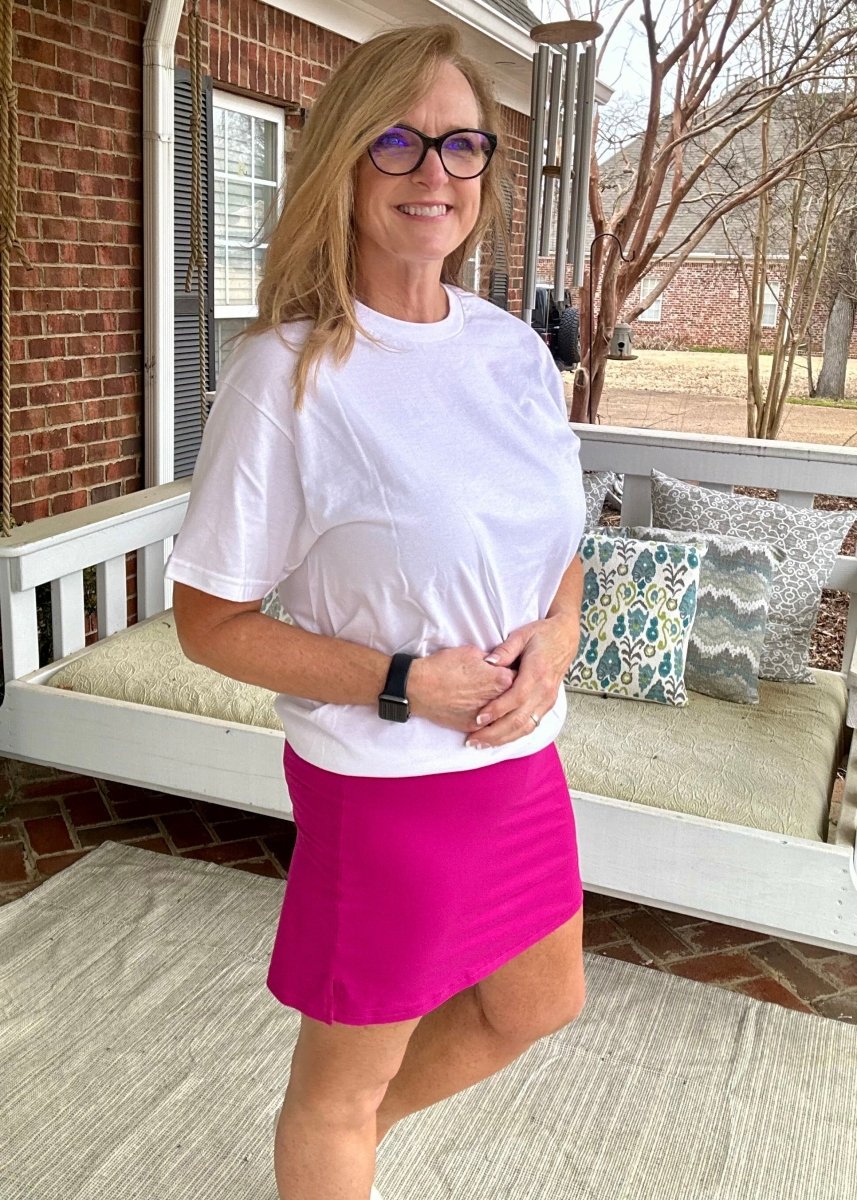 Active Skort - Raspberry (Curvy too) - skort -Jimberly's Boutique-Olive Branch-Mississippi