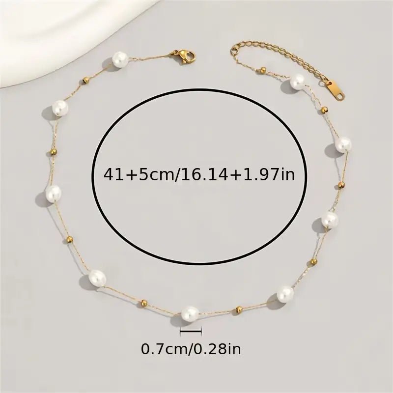 Adjustable White Faux Pearl Necklace - necklace - Jimberly's Boutique - Olive Branch - Mississippi