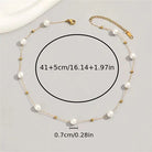 Adjustable White Faux Pearl Necklace - necklace - Jimberly's Boutique - Olive Branch - Mississippi