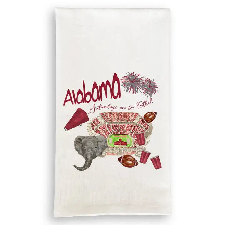 Alabama Football Pattern Tea Towel - Dishtowel - Jimberly's Boutique - Olive Branch - Mississippi